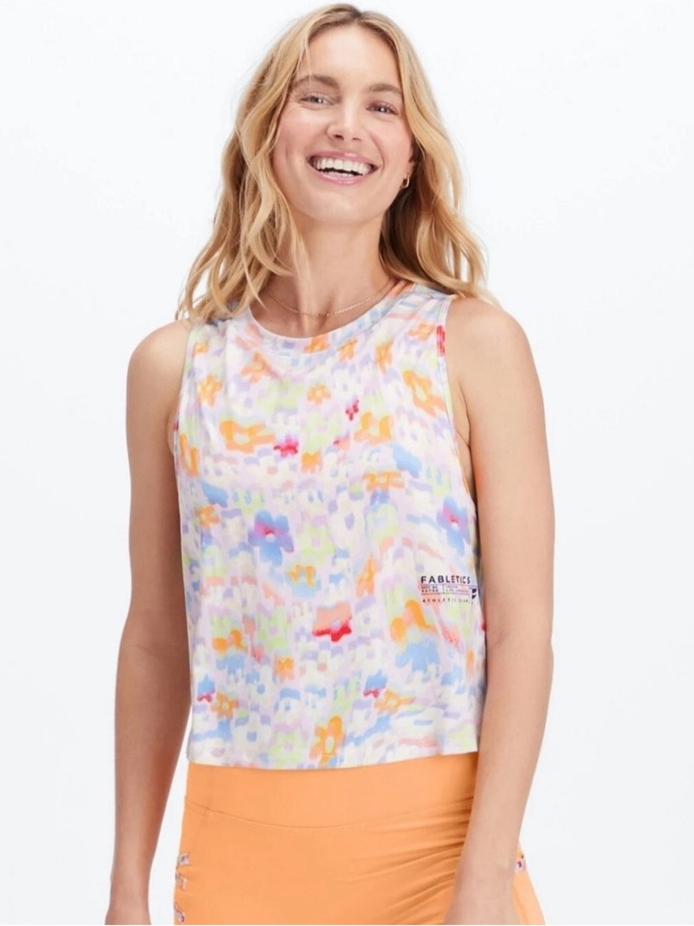 Fabletics Floral Dry Flex Muscle Tank
